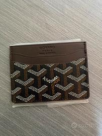 portacarte goyard nero e marrone