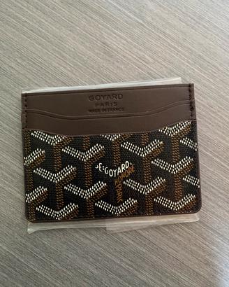 portacarte goyard nero e marrone