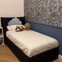 Letto sommier con contenitore incluso materasso