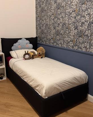 Letto sommier con contenitore incluso materasso