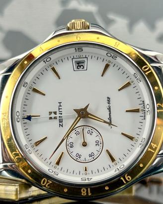 Zenith Automatico GMT 38mm Acciaio/Oro Vintage