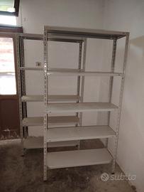 Coppia Scaffali in metallo robusti (5 ripiani)
