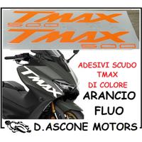 coppia adesivi scudo tmax 500 ARANCIO FLUO