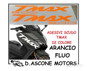coppia adesivi scudo tmax 500 ARANCIO FLUO