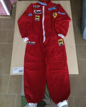 Tuta Ferrari con cappellino anni 80