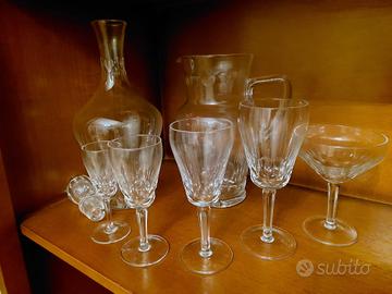 servizio bicchieri di cristallo