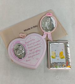 Set lotto tris di regali per culla bambina neonati