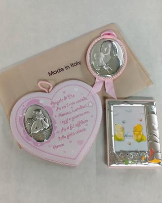 Set lotto tris di regali per culla bambina neonati