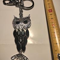 portachiavi gufo in metallo+ strass