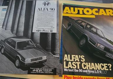 Foto articoli prove dati tecnici dell' Alfa 90