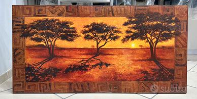 Grande quadro stampa africa savana - 137 x 70 cm