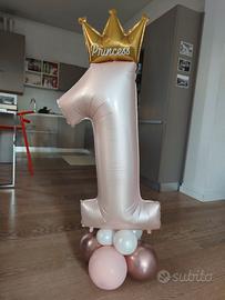 composizione palloncini primo compleanno 1