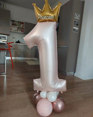 composizione palloncini primo compleanno 1