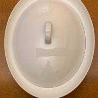 Piatto ovale a 2 scomparti in porcellana - khala