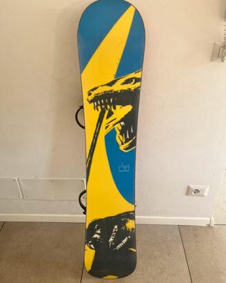 Tavola snowboard con attacchi