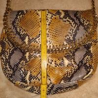 Borsa L'Aura vera pelle effetto pitone