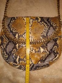 Borsa L'Aura vera pelle effetto pitone