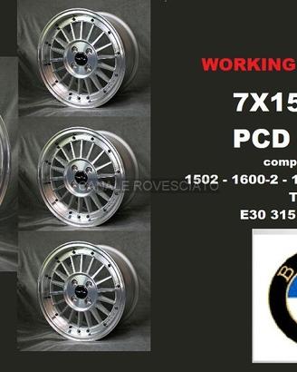 Cerchi SCOMPONIBILI 7X15 15 POLLICI BMW 1502 E30