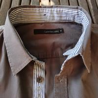 Camicia uomo maniche lunghe Kalvin Klein grigia M