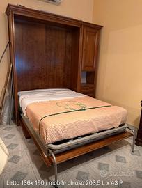Letto matrimoniale a scomparsa