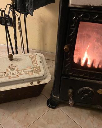 Porta legna carbone vintage primi del 900 tedesca