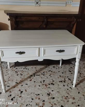 tavolo scrivania con cassettiera