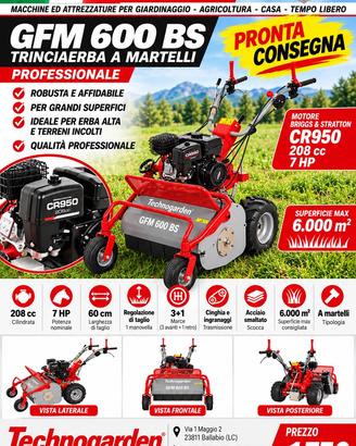 Trincia a martelli Technogarden GMF 600 BS