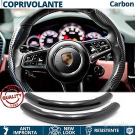 COPRIVOLANTE per PORSCHE in FIBRA CARBONIO Nero