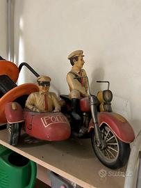 Vintage sidecar police in legno