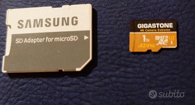 MicroSD 1TB Gigastone 4K Camera Extreme + Adattato