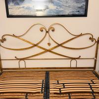 Letto Cantori matrimoniale foglia oro