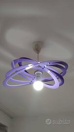 Lampadario viola per cameretta 