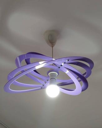 Lampadario viola per cameretta 