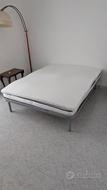 Rete con doghe 1 piazza e 1/2 + materasso + topper