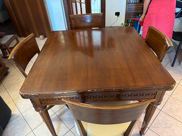Set sala da pranzo vintage tavolo allungabile