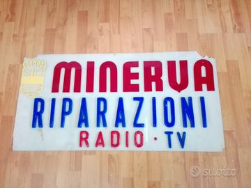 Insegna pubblicitaria MINERVA Riparazioni Radio TV