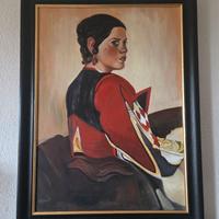 Dipinto olio su tela. "Omaggio a Ciusa Romagna".