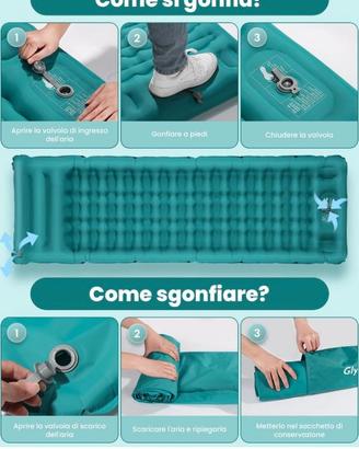Materasso camping autogonfiabile