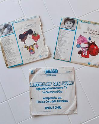 3 dischi vintage 45 giri "Zecchino d'Oro" anni '70