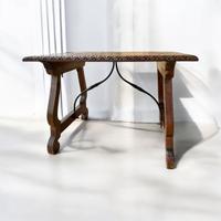 Tavolino antico “a Fratino” in Noce - fine ‘800