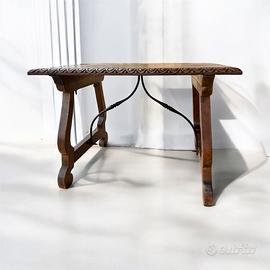 Tavolino antico “a Fratino” in Noce - fine ‘800