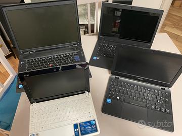 Lotto 4 notebook per parti di ricambio