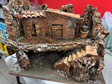 Presepe in corteccia di sughero