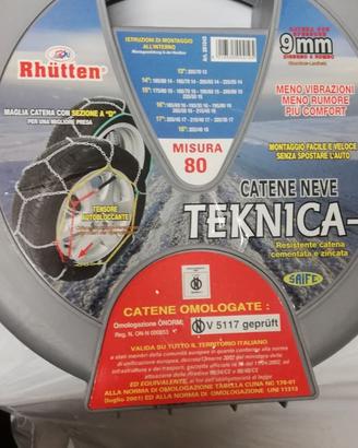 Catene da neve Rhütten TEKNICA – Misura 80 – Nuove