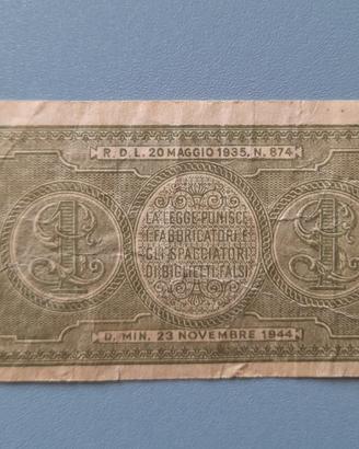 Banconota VNA LIRA 1944  BIGLIETTO DI STATO