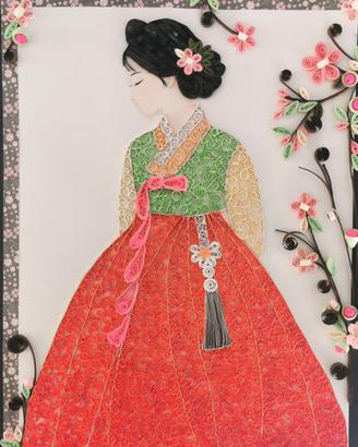 Quadro Hanbok handmade 