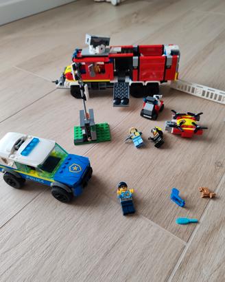 Lego 60347 60369 pompieri e polizia