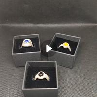 anelli in argento 999 e pietre naturali 