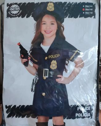Costume Carnevale Poliziotta 5/6 anni Nuovo!!! 