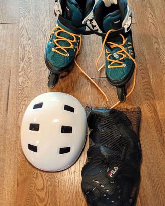 roller oxelo 38-41 + casco e protezioni